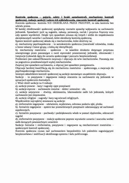Normy i sankcje w społeczeństwie