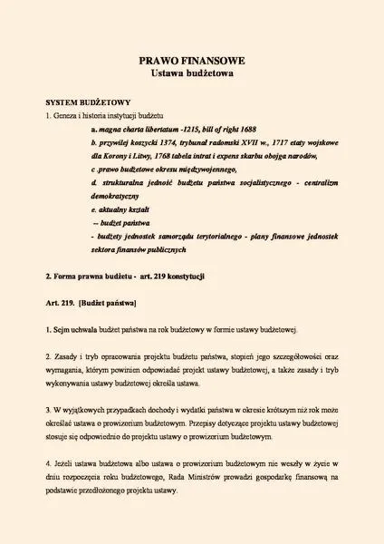 Ustawa budżetowa
